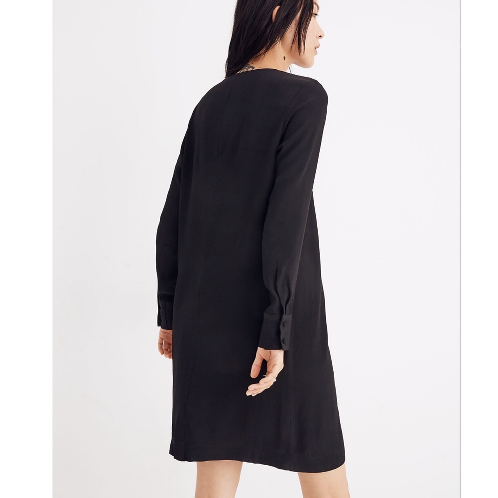 Madewell Heather long sleeve black button-front dress, NWT, size xxs - Picture 2 of 15